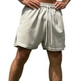 thumbnail image 1 of ohmzyzo Mens Athletic Shorts Casual Elastic Waist Drawstring Stretch Short Waffle Beach Running Shorts Workout Sweat Gym Short, 1 of 5