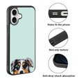 thumbnail image 2 of WIRESTER Shockproof Soft Rubber Cover Case for Apple iPhone 16 6.1" 2024, Animal Merle Aussie Australian Shepherd Dog On Aero Blue Background, 2 of 5
