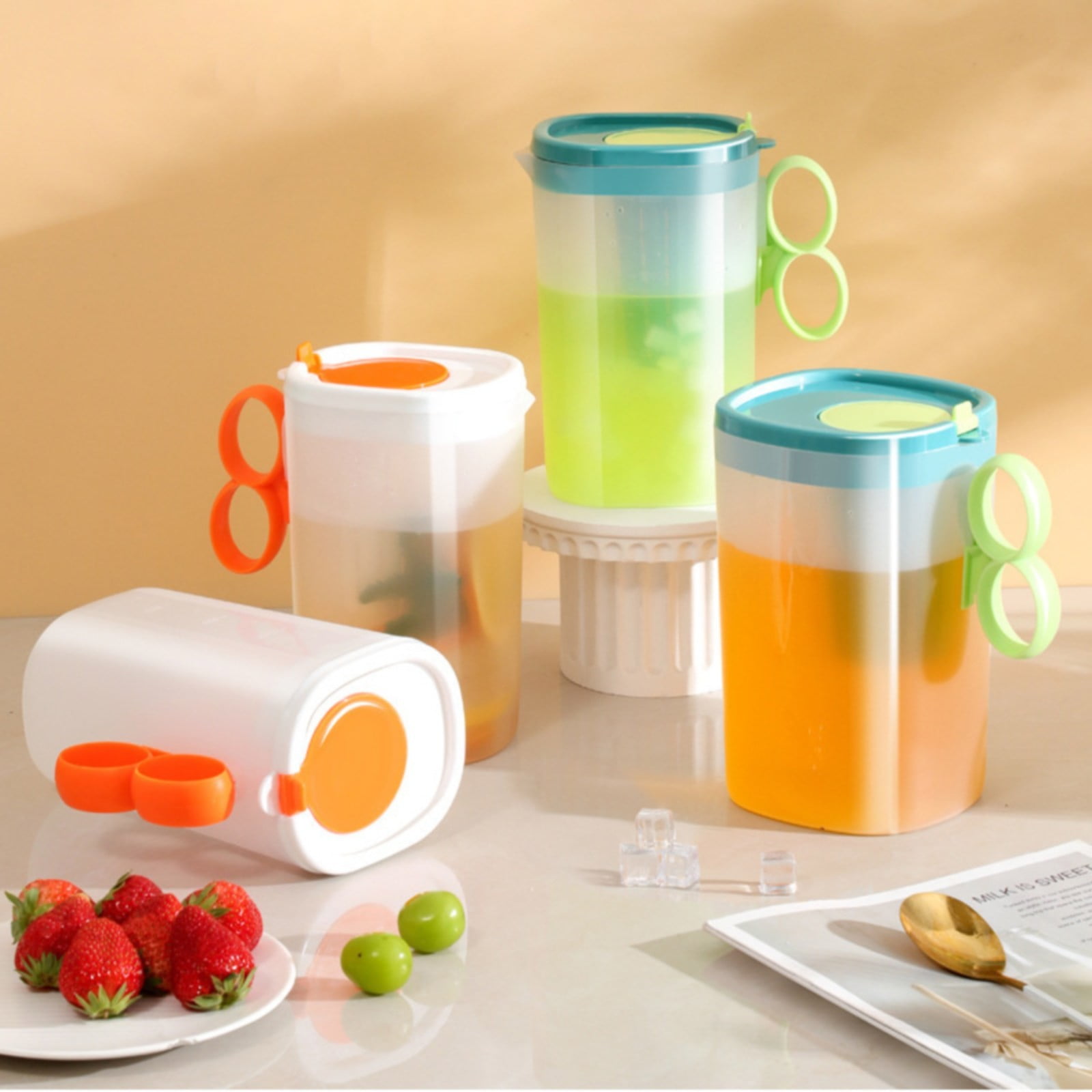 HASAYAKI Pichet En Verre Borosilicate 1,5 L Avec Couvercle – Carafe Anti-Goutte Pour Thé Glacé, Eau, Jus, Vin, Café