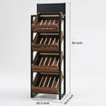 thumbnail image 3 of 64 in. 4-Tier Fruit Basket, Wine Basket, Stackable Metal Storage Stand, Utility Rack, Supermarket Convenience Snack Store Display, 3 of 12