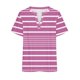 thumbnail image 4 of Plus Size Mujeres Blusas Cuello en V Casual Suelto Verano Blusa de Manga Corta para el Uso Diario Y Casual, 4 of 5