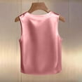thumbnail image 3 of Women's Elegant Satin Tank Top - Pearl Embellished Round Neck Sleeveless Camisole, Solid Color Summer Top for Casual & Office Wear (S-XXL), 3 of 4