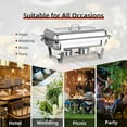 thumbnail image 6 of Chafing Dish for Buffet, 8QT Buffet Servers, Rectangle Catering Stainless Steel Catering Food Warmer for Christmas, Buffet, Party, Birthday (4), 6 of 8