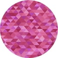 thumbnail image 1 of Ahgly Company Indoor Round Patterned DeepPink Area Rugs, 8' Round, 1 of 6