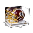 thumbnail image 2 of Acrylic Football Helmet Display Case with Mirror, Silver Risers and White Base (A002-SR), 2 of 2