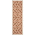 thumbnail image 3 of SAFAVIEH Courtyard Thurstan Geometric Indoor/Outdoor Area Rug, 5'3" x 7'7", Terracotta/Beige, 3 of 8