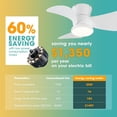thumbnail image 3 of Parrot Uncle Low Profile Ceiling Fans with Remote Control, 30" Quiet Ceiling Fan with LED Light for Bedroom Patio,Dimmable, Reversible DC Motor, 3 of 10