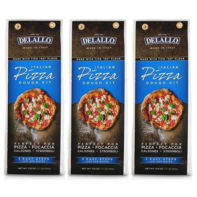 DeLallo NonGMO, Pizza Dough Mix Kit, 17.6 oz, 3 Pack