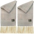 thumbnail image 2 of Bufanda Hecha a Mano AlpacaGrayYellow 2Pzas Gris/Amarillo 170cm x 21cm Hechas a Mano Alpaca., 2 of 4