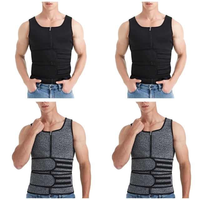 YWIYIUD 4PCS Double Button Design Breathable and Soft AbdomenVest for Adults Adjustable and Durable WaistTrainer Workout Vest for LossWeight and BodyShaper
