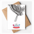 thumbnail image 1 of Bird Paint Flying Loyal Art Deco Fashion Happy Birthday Greeting Cards Envelopes Blank, 1 of 3