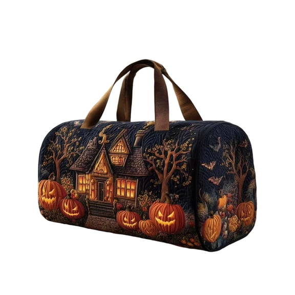 SHJHENG Halloween Themed Portable Quilted Embroidered Handbag Ideal Carrying Halloween Candy Costumes And Party Supplies Must Have Item For Halloween Celebrations