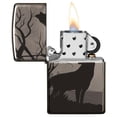 thumbnail image 1 of 49188 Briquet de Poche Noir à Glace Zippo Wolves Design, 1 of 15