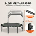 thumbnail image 4 of 51" Foldable Mini Fitness Trampoline Adults Exercise Rebounder with Handle, 4 of 9