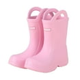 thumbnail image 5 of Zanarzt Toddler Girl Rain Boots Girls' Mid Calf Round Toe Rain Boots for Toddlers and Children Pink,US 12.5, 5 of 9