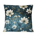 thumbnail image 2 of Designart "Elegant Ivory Seashell Florals" Floral Printed Throw Pillow, 2 of 5