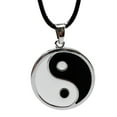 thumbnail image 4 of Collar Yin Yang Yuyangstore Acabado Mate Acero Inoxidable Cadena de Cuero, 4 of 4