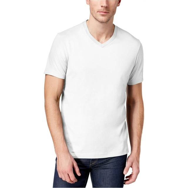 Camiseta básica Club Room para hombre SS blanca mediana