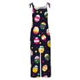 thumbnail image 4 of Frostluinai Womens Jumpsuits Overalls Easter Day Linen Wide Leg Jumpers Spaghetti Strap Rompers Casual Summer Beach Vacation Clothes with Pockets, 4 of 5
