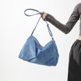 thumbnail image 1 of Bolso Mujer Pana Bandolera Casual Correa Ajustable Compras Tote Azul, 1 of 8