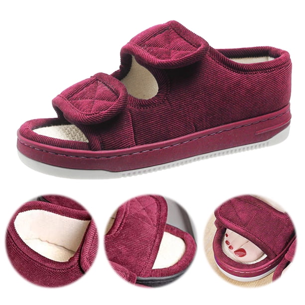 Sandalias diabéticas zapatos diabéticos ajustables para mujeres y hombres (40-41) rojo
