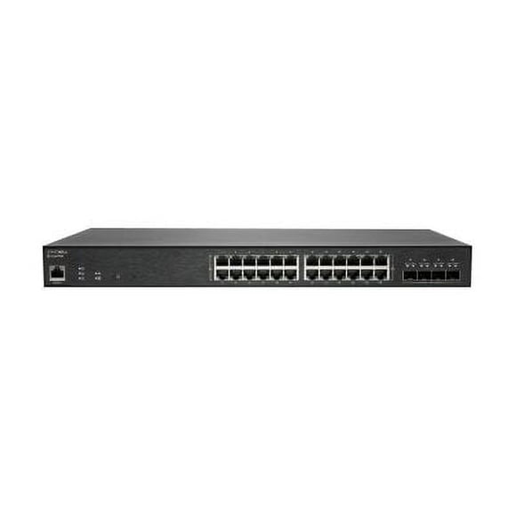 SonicWall Switch SWS14-24FPOE - Commutateur - Managé - 24 x 10/100/1000 (poe+) + 4 x 10 gigabits sfp+ - Montable en rack - poe+ (410 w) - avec 3 ans de support 24x7