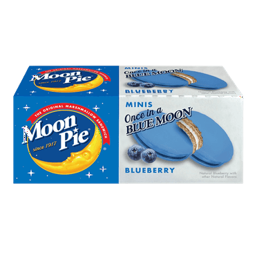 Moon Pie Mini Blueberry Flavored Marshmallow Sandwich Pies- 6 Count
