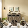 thumbnail image 5 of 53" Accent Storage Cabinet, Modern Wood Large Sideboard Cabinet with 3 Doors, Coffee Bar Table for Dining Room, Living Room, Bedroom, Entryway, Bar, Gray Wash, 5 of 8