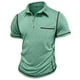 thumbnail image 5 of pstuiky camisetas para hombre, Camisa tipo cárdigan informal de punto liso con manga corta y bolsillo con solapa para hombre camisas casuales para hombre m, 5 of 7