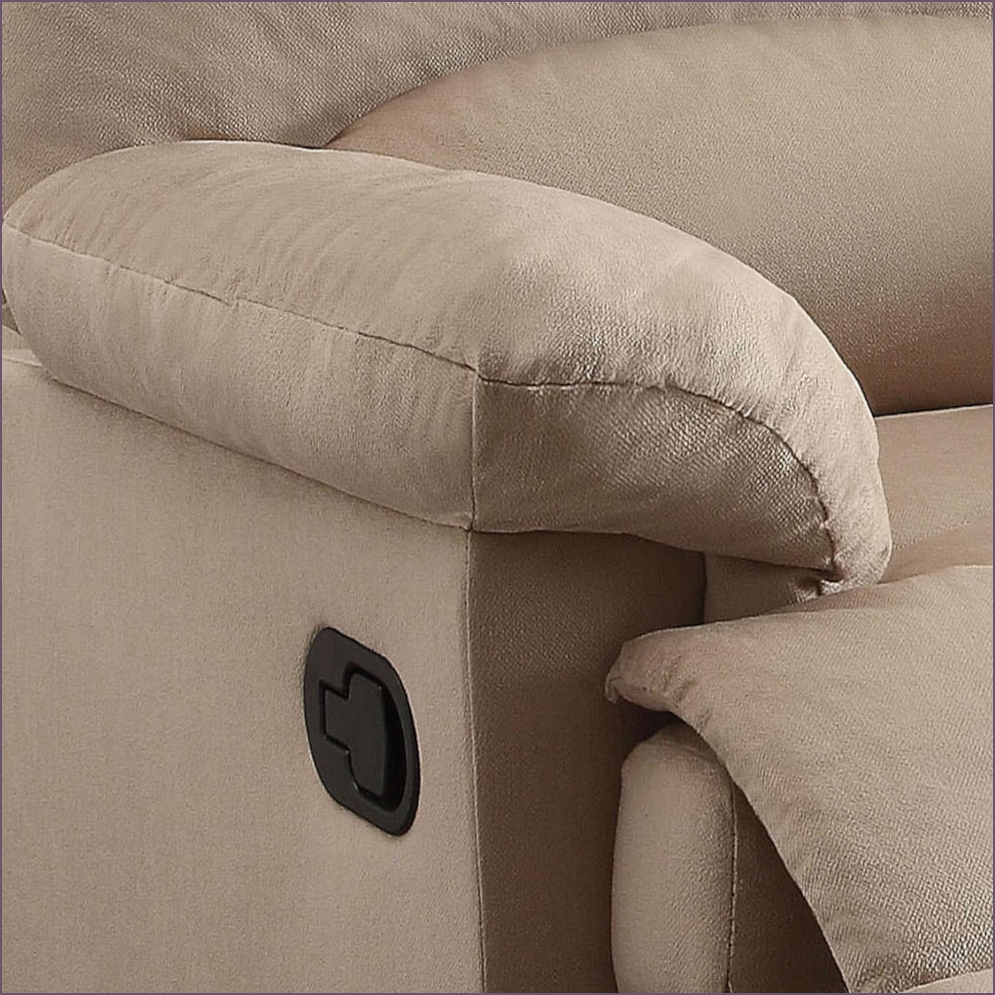 Recliner with Motion Recline & Pillow Top Arms | Fabric & Metal Frame | Beige
