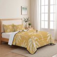 thumbnail image 5 of Quilts Full Size Bedding Set, Yellow Orange Palm Tree Lightweight Quilted Comforter, Summer Botanical Tropical Tree Soft Reversible Bedspread Coverlet with Pillow Covers for All Season, 78" x 90", 5 of 9