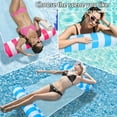 thumbnail image 3 of [Portable Beach Chair] Portable & Foldable Striped PVC Inflatable Beach Chair | Durable Pool Float Lounge for Adults, Party & Pool Accessory, 3 of 9