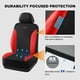 thumbnail image 4 of Fundas de asiento de coche Skechers, rojas, de piel, compatibles con airbags, 4 of 8