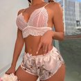 thumbnail image 5 of Gibobby Lenceria mujer sexy Conjunto de Lencería Sexy para Mujer Sexy Conjunto de Bralette de Encaje Cruzado Conjunto de Brasier y Bragas(Blanco, G), 5 of 5