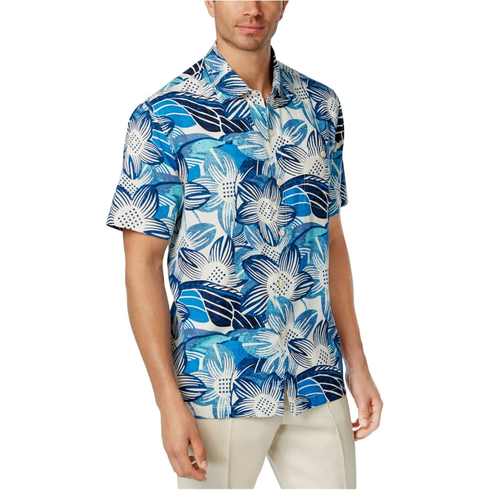 Tommy Bahama - Tommy Bahama Mens Hawaiian Button Up Shirt, Blue, XX ...