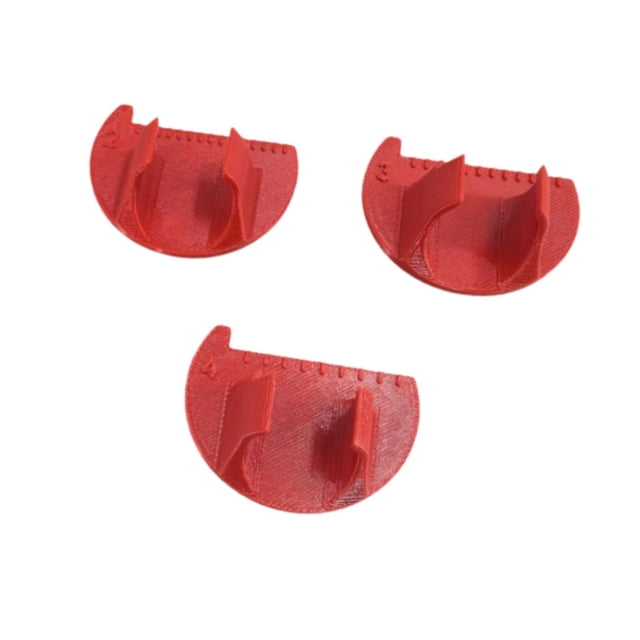 jinwen 3 Pcs, Outil de Mesure pour Couture à la Machine, Jauge de Point, 2mm, 3mm Ou 4mm, Jauge de Doigt, Règle de Quilting, pour Tricot, Artisanat Rouge