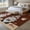 brown, variant on Area Rug for Living Room, Coffee Gnomes Non-Slip Indoor Large Carpet for Bedroom/Dining Room, Coffee Beans Cups Brown Washable Low-Profile Rectangle Floor Runner Rugs - 5 x 7 Ft