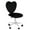 Black, variant on Impressions Vanity Heart 360 Degree Swivel Vanity Chair with Adjustable Seat Height (Cool Gray)