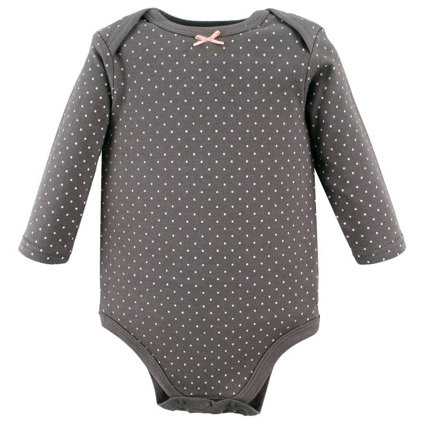 Hudson Baby Cotton Long-Sleeve Bodysuits, 3-Pack, Newborn- 24 Months