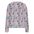 thumbnail image 4 of LOVZFMLL Vestes pour Femmes Mode Cardigan Imprimé Veste Décontractée Mode Manches Longues Col en V Haut/chemise Manches Longues à Capuche Veste Décontractée, 4 of 5