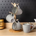 thumbnail image 6 of AmorArc Ceramic Coffee Mugs Set of 4, 12oz Stoneware Coffee Mugs Set For Dad Mom Women MEN, Light Weight Coffee Cups for Latte/Tea/Beer/Hot Cocoa, Dishwasher & Microwave Safe,Green Wheat, 6 of 7