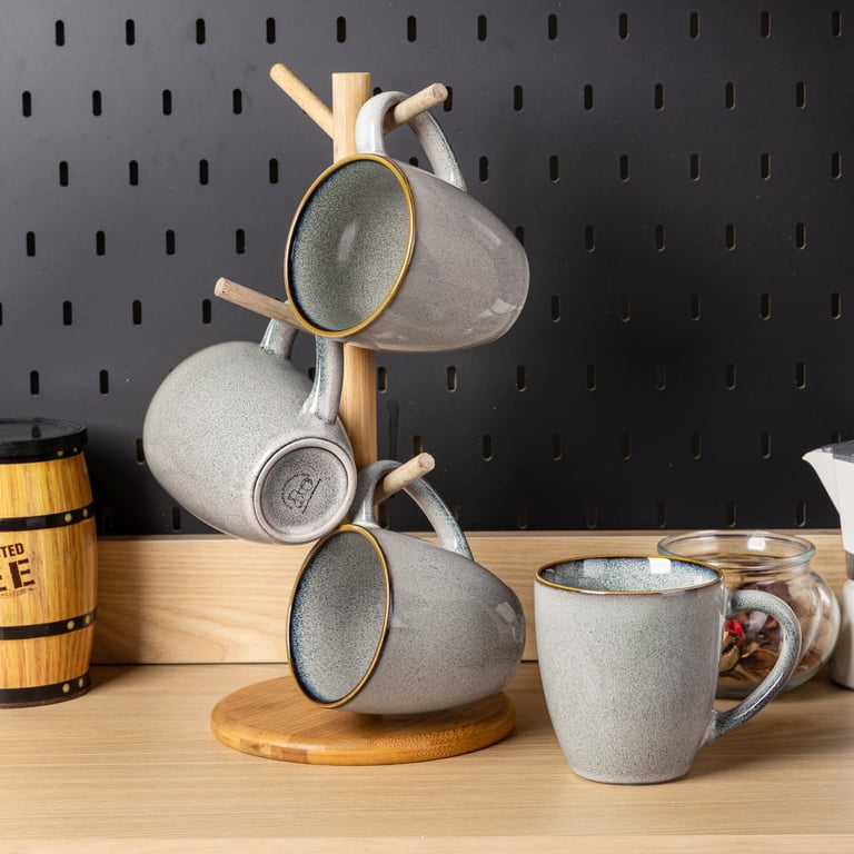 AmorArc Ceramic Coffee Mugs Set of 4, 12oz Stoneware Coffee Mugs Set For  Dad Mom Women MEN, Light Weight Coffee Cups for Latte/Tea/Beer/Hot Cocoa,  ...