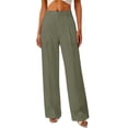 thumbnail image 2 of Dress Pants Women High Waisted Wide Straight Leg Loose Business Casual Office Work Pants Slacks for Women, 2 of 5