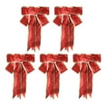 thumbnail image 2 of Bow Decoration Christmas Bow Decoration Christmas Ornament Cloth 25Cm 5 Pcs Gift, 2 of 8
