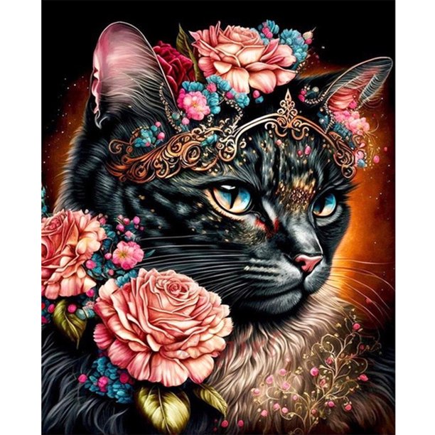 Hilo de bordar 1 completo Eco-algodón 11CT Impreso Gato Kit de punto de cruz Obra de arte FLhrweasw Nuevo