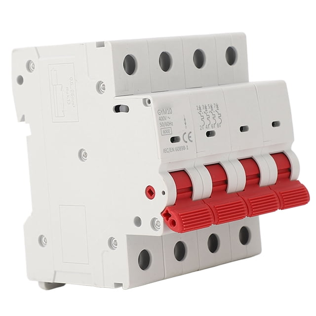 4 Pole Circuit Breaker, 400V Miniature Air Switch 6kA Breaking Capacity Insulation Contact Position Indication For Electrical Equipment