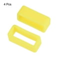 thumbnail image 3 of Unique Bargains Watch Band Strap Loops Silicone for 19mm Width Watch Band, Yellow 4 Pack, 3 of 5
