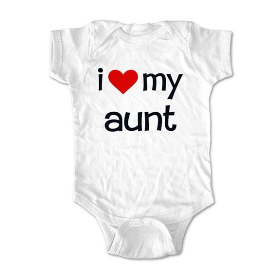 I Love my Aunt - wallsparks cute & funny Brand - baby one piece bodysuit - Great baby shower gift!