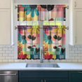 thumbnail image 3 of Boho Country Curtains 36 Inch - 3 Panel Rustic Farmhouse Set with Vintage Blooming Botanicals, Rod Pocket Kitchen Window Drapes for Cottage Decor, 3 of 6