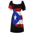 thumbnail image 5 of PUERTO RICAN FLAG ||| by solomaskx Sleeveless Dress cocktail dresses womans clothing, 5 of 6
